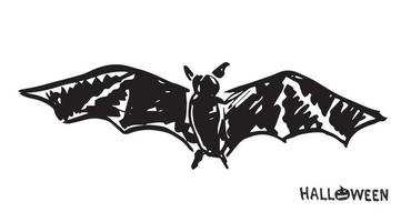 esboço de morcego. ilustração desenhada à mão. vetor