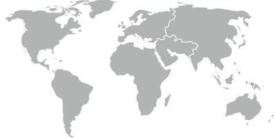 ilustração vetorial mapa do mundo globo isolado no fundo branco vetor