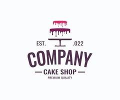 logotipo do cupcake. logotipo de bolo doce. logotipo da loja de bolos. modelo de vetor de design de logotipo de padaria
