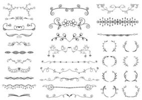 conjunto de vetores de divisor de borda de flor