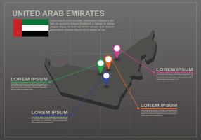 Mapa livre dos Emirados Árabes Unidos Ilustração vetor