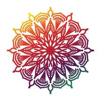 mandala de cor gradiente, fundo de design de mandala, design de mandala, design de papel de parede de arte de livro de colorir padrão de mandala, padrão de ladrilho, cartão de saudação, design de mandala definido, preto, design de mandala vetor