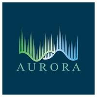 modelo de vetor de ilustração de ícone de design de logotipo aurora