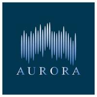 modelo de vetor de ilustração de ícone de design de logotipo aurora