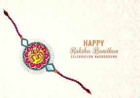 rakhi decorado colorido para festival indiano vetor