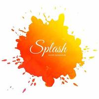 design abstrato macio laranja amarelo aquarela splash vetor