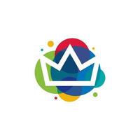 vetor de design de logotipo de rei colorido, emblema, conceito de design, símbolo criativo, ícone
