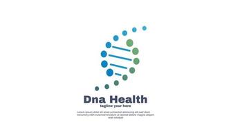 design de logotipo de conceito de dna plano exclusivo isolado em vetor