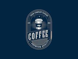 logotipo vintage de café vetor