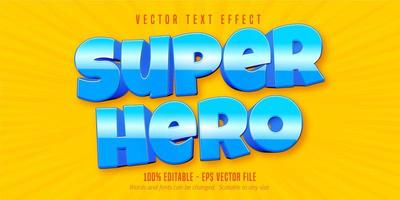 texto em negrito super-herói vetor