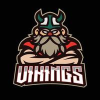 logotipo de jogo de mascote viking vetor