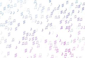 rosa claro, padrão de vetor azul com elementos musicais.