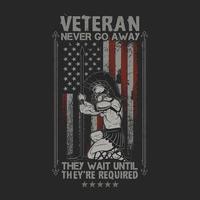 bandeira do veterano americano vetor