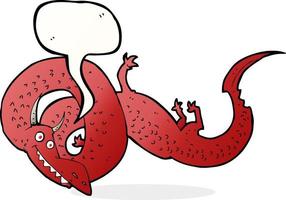dragão chinês de desenho animado com balão vetor