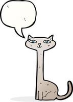 gato de desenho animado com balão vetor