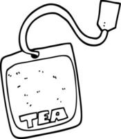 saquinho de chá de desenho animado vetor