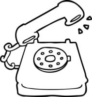 telefone antigo de desenho animado vetor