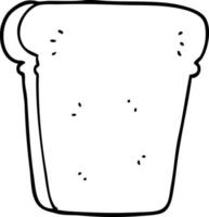 fatia de pão de desenho animado vetor