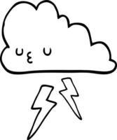 nuvem de tempestade dos desenhos animados vetor