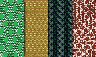 conjunto de padrão com elementos geométricos. padrão de listras decorativas abstratas. coleção de padrões para tecidos. textura de pano. vetor