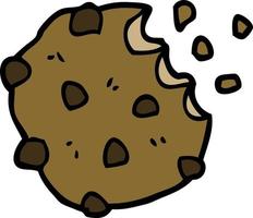 biscoito de chocolate de desenho animado vetor