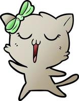 gato de personagem de desenho animado vetor