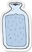 adesivo de uma garrafa de água quente de desenho animado vetor