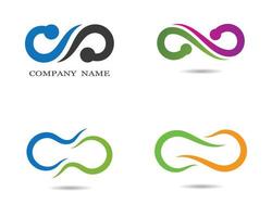 logotipo e símbolo do infinito conjunto de ícones vetor