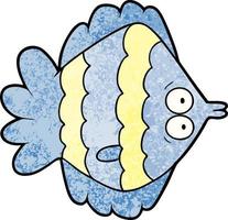 peixe plano de desenho animado vetor