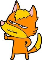 personagem de desenho animado de raposa com raiva vetor