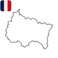 mapa grande est. região da França. ilustração vetorial. vetor