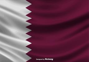 Ilustração da bandeira de Qatar - Vector