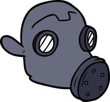 máscara de gás dos desenhos animados vetor