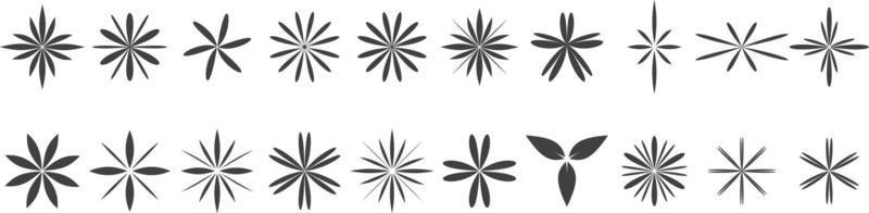 forma geométrica de design floral para elemento vetor