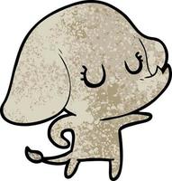 elefante bonito dos desenhos animados vetor