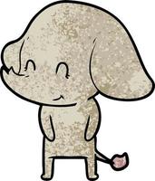 elefante bonito dos desenhos animados vetor