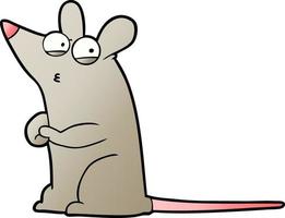 rato suspeito de desenho animado vetor