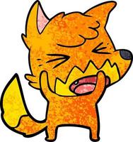 raposa de desenho animado com raiva vetor