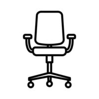 modelo de design de vetor de ícone de poltrona de escritório