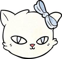 gato de desenho animado usando laço vetor