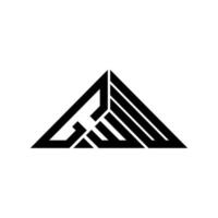 gww letter logo design criativo com gráfico vetorial, gww logotipo simples e moderno em forma de triângulo. vetor