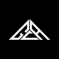 design criativo do logotipo da carta gca com gráfico vetorial, logotipo simples e moderno gca em forma de triângulo. vetor