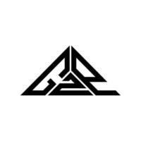 design criativo do logotipo da carta gzp com gráfico vetorial, logotipo simples e moderno gzp em forma de triângulo. vetor