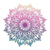 mandala de cor gradiente, fundo de design de mandala, design de mandala, design de papel de parede de arte de livro de colorir padrão de mandala, padrão de telha, cartão de felicitações vetor