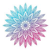 mandala de cor gradiente, fundo de design de mandala, design de mandala, design de papel de parede de arte de livro de colorir padrão de mandala, padrão de telha, cartão de felicitações vetor