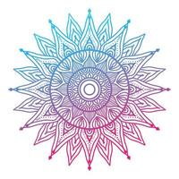 mandala de cor gradiente, fundo de design de mandala, design de mandala, design de papel de parede de arte de livro de colorir padrão de mandala, padrão de telha, cartão de felicitações vetor