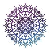 mandala de cor gradiente, fundo de design de mandala, design de mandala, design de papel de parede de arte de livro de colorir padrão de mandala, padrão de telha, cartão de felicitações vetor