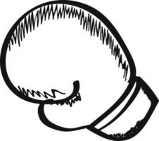ícone de desenho de luva de boxe, ilustração de contorno vetor