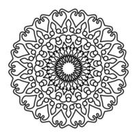 arte de linha de ilustração de mandala vetor