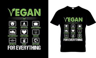 design de camiseta vegana, slogan de camiseta vegana e design de vestuário, tipografia vegana, vetor vegano, ilustração vegana